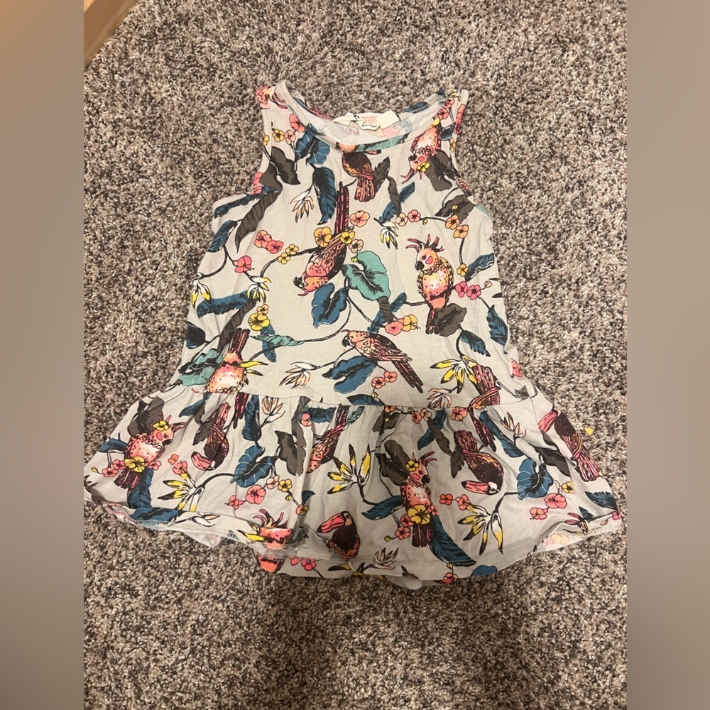 H & M toddler colorful bird dress